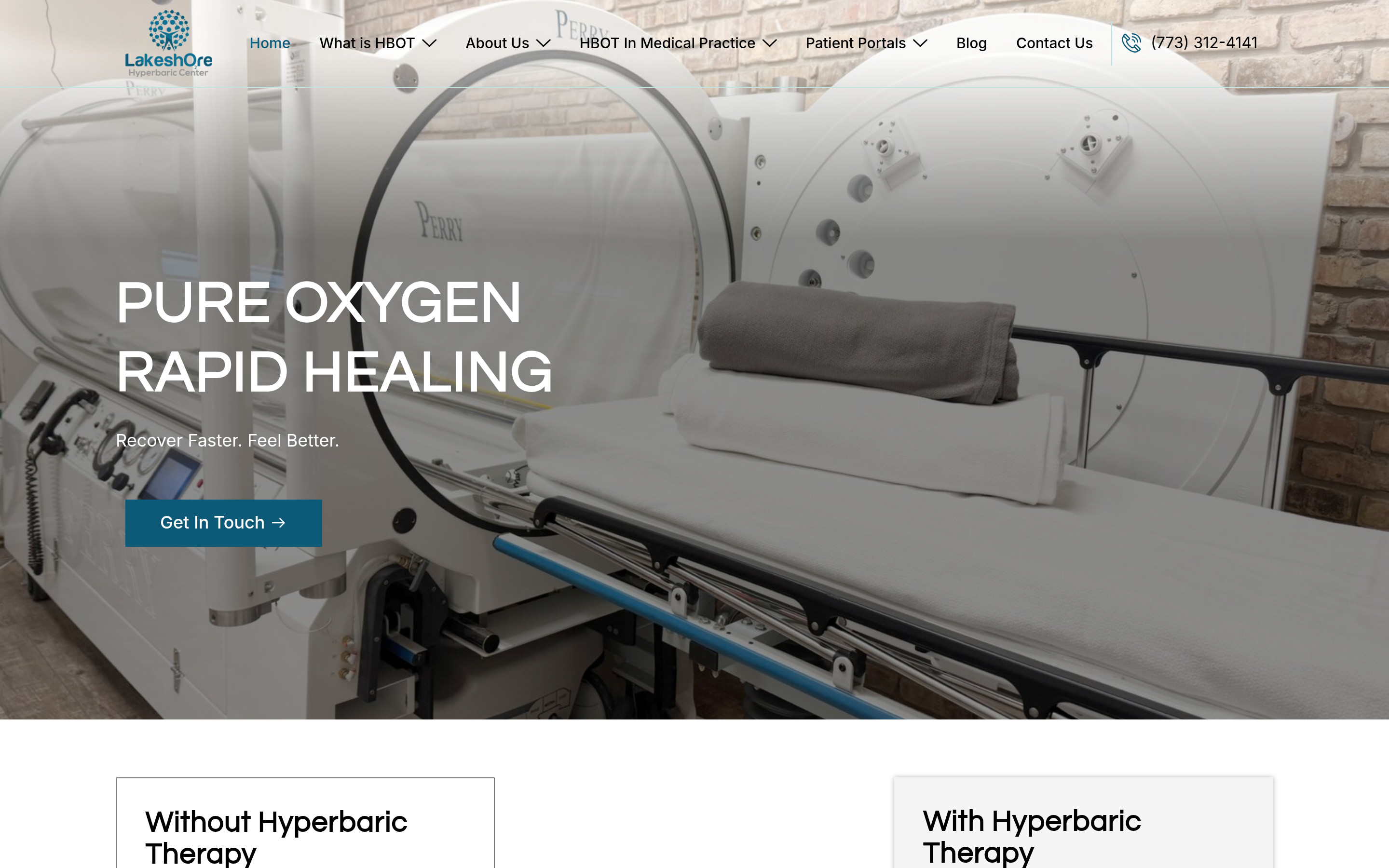 Lakeshore Hyperbaric homepage